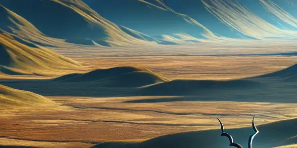 A team of wildlife protectors chases poachers across the breathtaking Qinghai-Tibet Plateau, with Tibetan antelopes in the background.