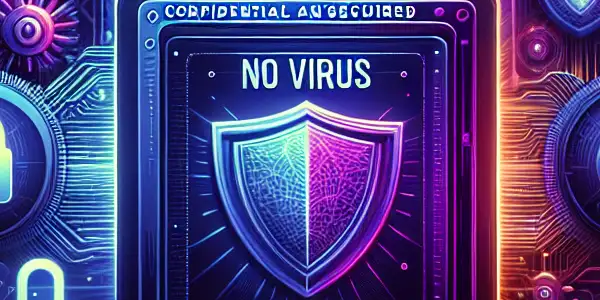 A futuristic digital interface promoting a secure adult film download service with symbols of privacy and excitement.